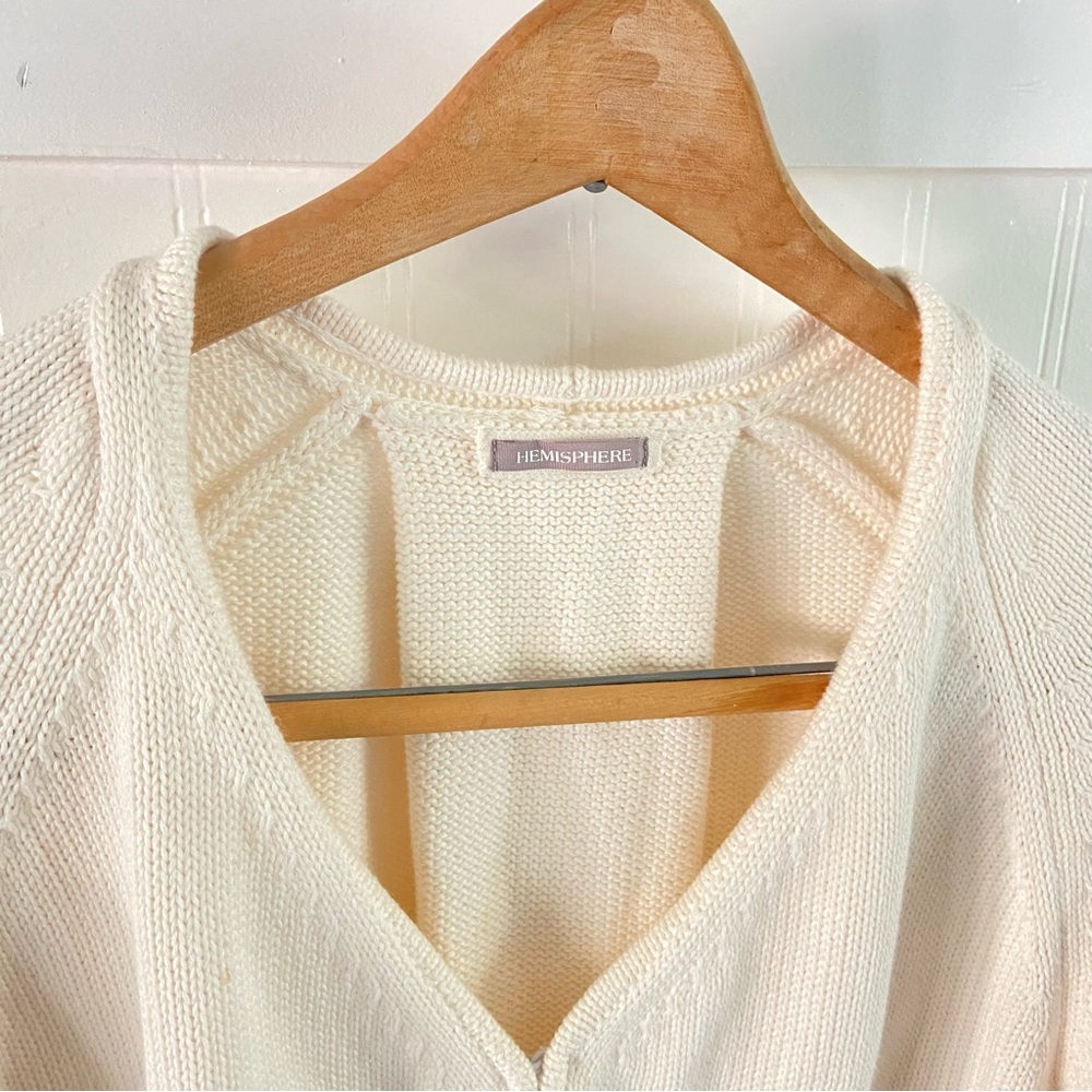 Hemisphere Cotton Sweater Cardigan EU 36 Small German European 3/4 Sleeves